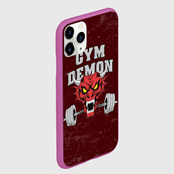 Чехол iPhone 11 Pro матовый Gym demon, цвет: 3D-фиолетовый — фото 2