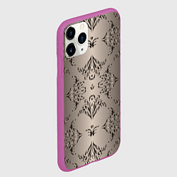 Чехол iPhone 11 Pro матовый Узоры с градиентом, цвет: 3D-фиолетовый — фото 2