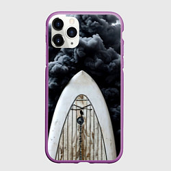 Чехол iPhone 11 Pro матовый Сапборд в черном дыму, цвет: 3D-фиолетовый