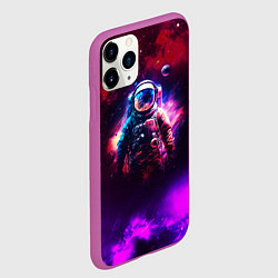 Чехол iPhone 11 Pro матовый Космонавт пламенный, цвет: 3D-фиолетовый — фото 2