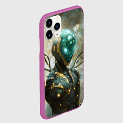 Чехол iPhone 11 Pro матовый Космический робот, цвет: 3D-фиолетовый — фото 2