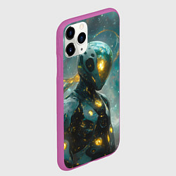 Чехол iPhone 11 Pro матовый Космонавт в космическом костюме, цвет: 3D-фиолетовый — фото 2