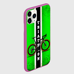 Чехол iPhone 11 Pro матовый Triathlon, цвет: 3D-фиолетовый — фото 2