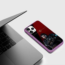 Чехол iPhone 11 Pro матовый Герой из Crimson desert, цвет: 3D-фиолетовый — фото 2