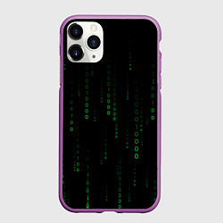 Чехол iPhone 11 Pro матовый Color black green, цвет: 3D-фиолетовый