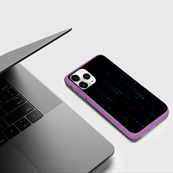 Чехол iPhone 11 Pro матовый Color black blue, цвет: 3D-фиолетовый — фото 2