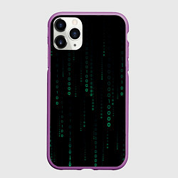 Чехол iPhone 11 Pro матовый Color black turquoise, цвет: 3D-фиолетовый