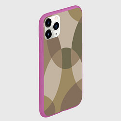 Чехол iPhone 11 Pro матовый Цветной графический паттерн мозаика, цвет: 3D-фиолетовый — фото 2