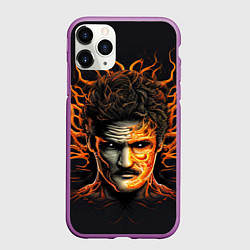 Чехол iPhone 11 Pro матовый The last of us - зараженный Джоел, цвет: 3D-фиолетовый