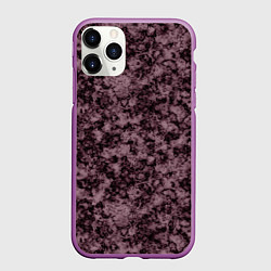 Чехол iPhone 11 Pro матовый Горький шоколад мраморный узор, цвет: 3D-фиолетовый