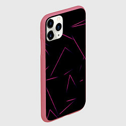 Чехол iPhone 11 Pro матовый Color pink line, цвет: 3D-малиновый — фото 2