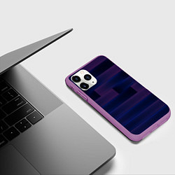 Чехол iPhone 11 Pro матовый Color blue square, цвет: 3D-фиолетовый — фото 2