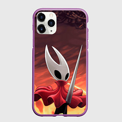 Чехол iPhone 11 Pro матовый Полый рыцарь Hollow knight silksong, цвет: 3D-фиолетовый