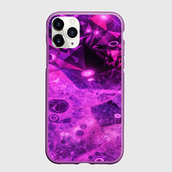 Чехол iPhone 11 Pro матовый Neon broken glass, цвет: 3D-фиолетовый