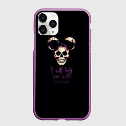 Чехол iPhone 11 Pro матовый Помощник Микки, цвет: 3D-фиолетовый