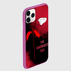 Чехол iPhone 11 Pro матовый Рассказ служанки - логотип цветок калла, цвет: 3D-фиолетовый — фото 2