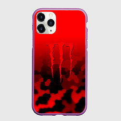 Чехол iPhone 11 Pro матовый Monster energy camored, цвет: 3D-фиолетовый