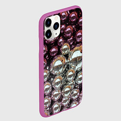 Чехол iPhone 11 Pro матовый Новогодние блики, цвет: 3D-фиолетовый — фото 2