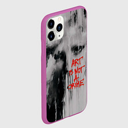 Чехол iPhone 11 Pro матовый Исскуство не преступление, цвет: 3D-фиолетовый — фото 2