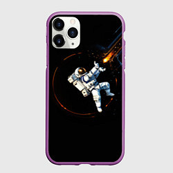 Чехол iPhone 11 Pro матовый Маг в открытом космосе, цвет: 3D-фиолетовый