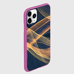 Чехол iPhone 11 Pro матовый Световые волны, цвет: 3D-фиолетовый — фото 2