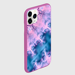 Чехол iPhone 11 Pro матовый Вода и розовая абстракция, цвет: 3D-фиолетовый — фото 2