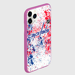 Чехол iPhone 11 Pro матовый Washington Capitals NHL white, цвет: 3D-фиолетовый — фото 2