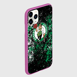 Чехол iPhone 11 Pro матовый Boston Celtics basketball, цвет: 3D-фиолетовый — фото 2