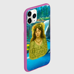 Чехол iPhone 11 Pro матовый Билли Айлиш на фоне природы, цвет: 3D-фиолетовый — фото 2