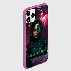 Чехол iPhone 11 Pro матовый Билли Айлиш в стиле киберпанк, цвет: 3D-фиолетовый — фото 2