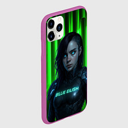 Чехол iPhone 11 Pro матовый Билли Айлиш космический костюм, цвет: 3D-фиолетовый — фото 2