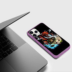 Чехол iPhone 11 Pro матовый Аспид причала - Герои Меча и Магии 3, цвет: 3D-фиолетовый — фото 2