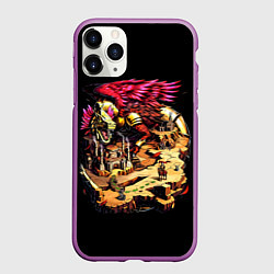 Чехол iPhone 11 Pro матовый Багровый Коатль фабрики - Герои Меча и Магии 3, цвет: 3D-фиолетовый