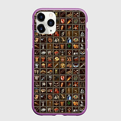 Чехол iPhone 11 Pro матовый Артефакты меча и магии, цвет: 3D-фиолетовый