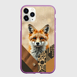 Чехол iPhone 11 Pro матовый Удивительный рыжий лисёнок, цвет: 3D-фиолетовый