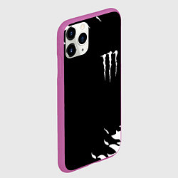 Чехол iPhone 11 Pro матовый Monster energy fire white, цвет: 3D-фиолетовый — фото 2