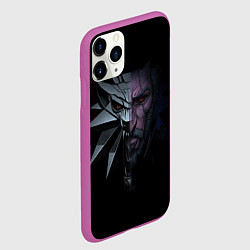 Чехол iPhone 11 Pro матовый Рожденный в Битве - Ведьмак 3, цвет: 3D-фиолетовый — фото 2