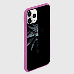 Чехол iPhone 11 Pro матовый Зверь в полумраке - Ведьмак 3, цвет: 3D-фиолетовый — фото 2