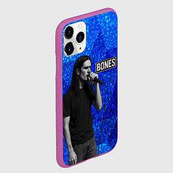 Чехол iPhone 11 Pro матовый Bones стоит с микрофоном, цвет: 3D-фиолетовый — фото 2