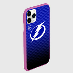 Чехол iPhone 11 Pro матовый Тампа Бэй Лайтнинг - синий градиент, цвет: 3D-фиолетовый — фото 2