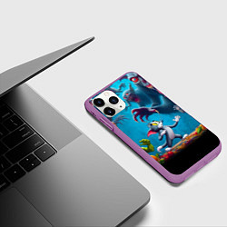 Чехол iPhone 11 Pro матовый Кошмарный сон Тома - нейроарт фантазия, цвет: 3D-фиолетовый — фото 2