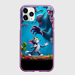 Чехол iPhone 11 Pro матовый Кошмарный сон Тома - нейроарт фантазия, цвет: 3D-фиолетовый