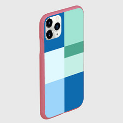 Чехол iPhone 11 Pro матовый Мятное небо колор-блок, цвет: 3D-малиновый — фото 2