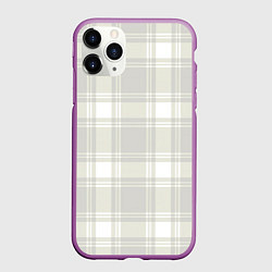 Чехол iPhone 11 Pro матовый Checked white completely, цвет: 3D-фиолетовый