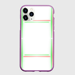 Чехол iPhone 11 Pro матовый Neon light green red, цвет: 3D-фиолетовый