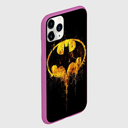 Чехол iPhone 11 Pro матовый Бэтмен летучая мышь, цвет: 3D-фиолетовый — фото 2