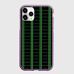 Чехол iPhone 11 Pro матовый Color black cage, цвет: 3D-фиолетовый