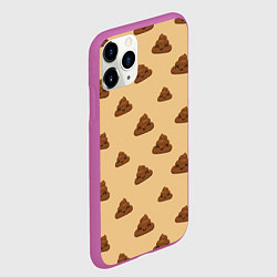 Чехол iPhone 11 Pro матовый Какашка smile, цвет: 3D-фиолетовый — фото 2