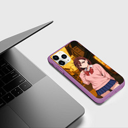 Чехол iPhone 11 Pro матовый Недовольная Сиратори Айра, цвет: 3D-фиолетовый — фото 2