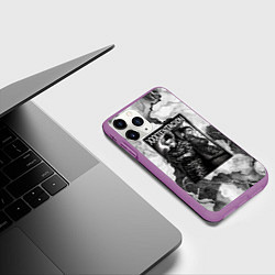 Чехол iPhone 11 Pro матовый XXXTentacion облокотился об зеркало, цвет: 3D-фиолетовый — фото 2